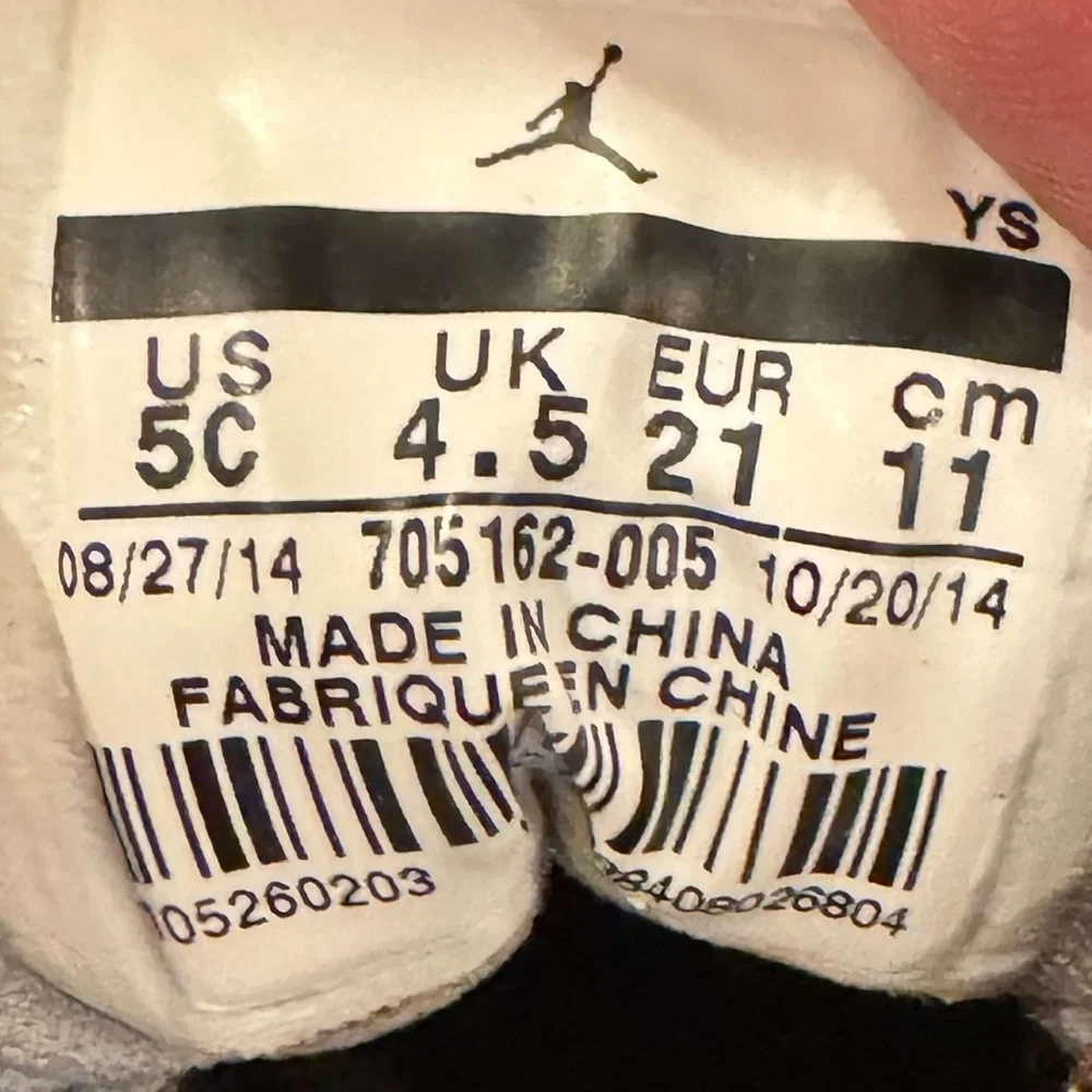 Nike Air Jordan Flight Origin‎ 2 Black Gray Shoes Toddler Size 5C